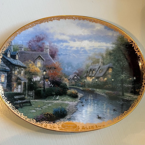 1994 Thomas Kinkade Plate “Lamplight Brooke” No. 6118 A. 1st issue in Coll. - Picture 5 of 11